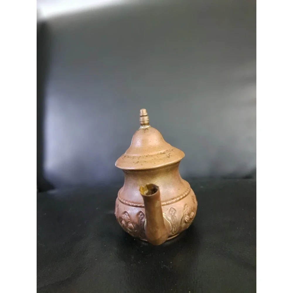 Vintage Brass Dallah Arabic Middle Eastern Etched Coffee Tea Pot‎ 4